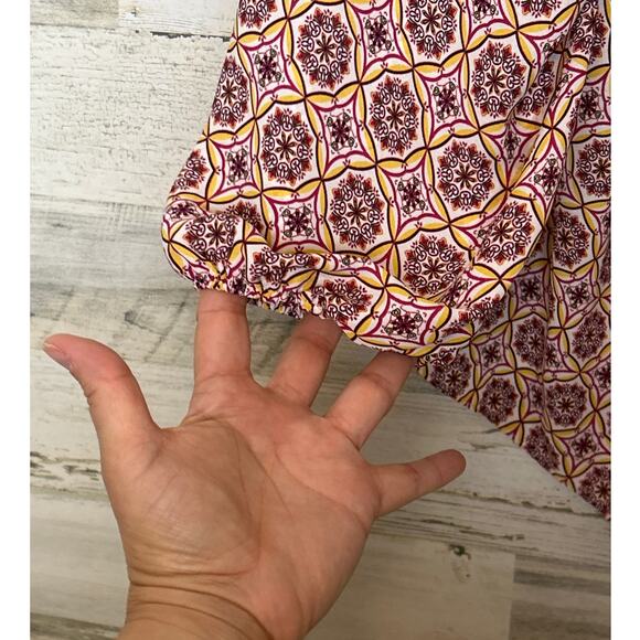 Max Studio women's M lightweight long sleeve square neck boho blouse new - Picture 5 of 6